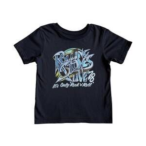 NEW ROWDY SPROUT girls rolling stones tee in black
